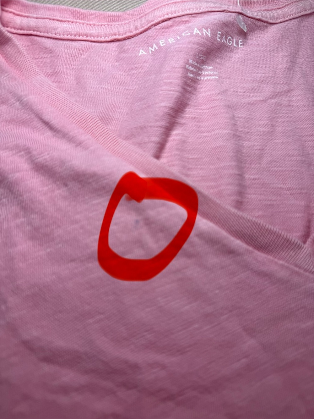 American Eagle Outfitters Women's Pink V Neck Short Sleeve Size L - Picture 3 of 8